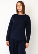 SOHO-t Penelope Cropped Sleeve Jumper, Navy image