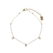 M Collection Dainty Chain Anklet, Gold image