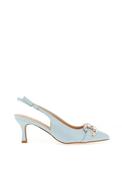 Sorento Cottonwood Distressed Sling Back High Heeled Shoes, Sky Blue image