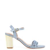Sorento Heritage Sparkling Braided Heeled Sandals, Blue