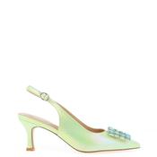 Sorento Shelbourne Embellished Shimmer Heels, Lime Green