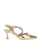 Sorento Boris Diamante Cross Strap High Heels, Gold image