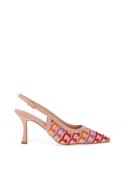 Sorento Blissful Hill Crochet Sling Back High Heels, Multi image