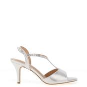 Sorento Thaxton Gem T Bar Heeled Sandals, Silver image