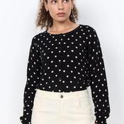 Soyaconcept Knitted Polka Dot Cardigan, Black and Beige