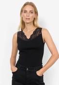 Soyaconcept Ryan Lace Trim Vest Top, Black image