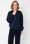 Soyaconcept Banu Quarter Zip Jumper, Navy image