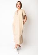 Soyaconcept Paige Contrast Stitch Tunic Dress, Beige