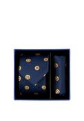 Spagnolo Boys Emoji Tie and Pocket Square Set, Navy image