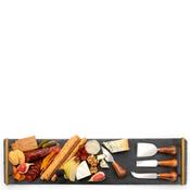 Taylor Eye Witness Slate Serving Board &amp; Cheese Knife Set, Gold image