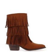 Zen Collection Faux Suede Tassel Boots, Tan