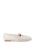 Zen Collection Semi Sheer Mesh Ballet Flats, White image