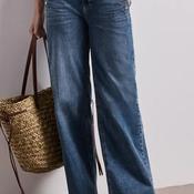 Street One Button Detail Wide Leg Jeans, Blue image