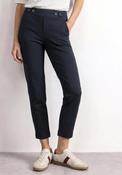 Street One Slim Leg Cropped Trousers, Navy image
