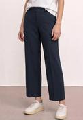 Street One Wide Leg with Button Detail Trousers, Navy image
