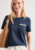 Street One Chest Pocket Detail T-Shirt, Navy image