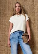 Street One Basic with Studded Detail T-Shirt, White image
