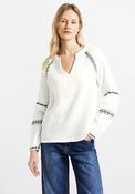 Street One Embroidered Tunic Top, White image