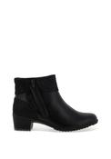 Suave Womens Paula Shimmer Heeled Boots, Black image