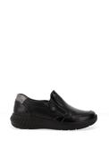 Suave Burgos Leather Slip On Comfort Shoe, Black image