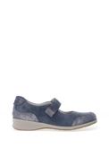 Suave Naomi Leather Shimmering Velcro Strap Shoes, Cobalt Blue image