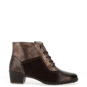 Suave Pace Metallic Leather Rope Laced Boots, Brown