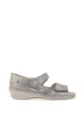 Suave Womens Yolanda Leather Velcro Strap Sandals, Platinum image