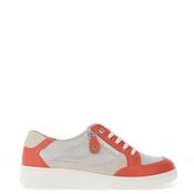 Suave Joy Leather Glitter Panelled Trainers, Coral image