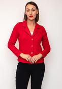 Sunday Melania Jersey Chevron Knit Jacket, Red
