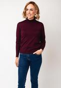 Sunday by Godske Ribbed High Neck Jumper, Wine image