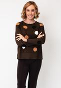 Sunday Spot Print Fine Knit Sweater, Green image
