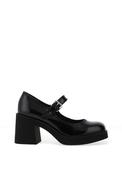 Tamaris Patent Faux Leather Retro Platform Shoes, Black image