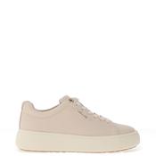 Tamaris Pebbled Leather Platform Trainers, Light Beige image