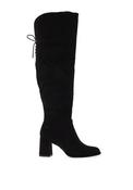 Tamaris Suede Block Heel Knee High Boot, Black image