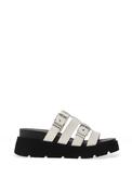 Tamaris Faux Leather Caged Platform Mule Sandals, White image