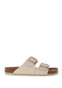Tamaris Leather Double Strap Buckle Mules, Ivory image