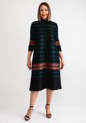 Thanny Geo Print A-line Dress, Navy Multi image
