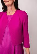 Thanny Ribbed Short Jacket, Fuchsia Pink image