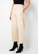 Thanny Tapered Cropped Jersey Trousers, Beige image