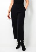 Thanny Tapered Cropped Jersey Trousers, Black image
