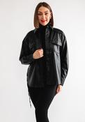 Tiffosi Jack Studded Faux Leather Shacket, Black image