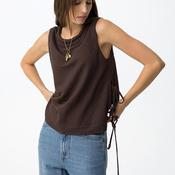 Tiffosi Braided Neckline Detail Vest Top, Brown