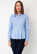 Tiffosi Pinstripe Cotton-blend Shirt, Blue image
