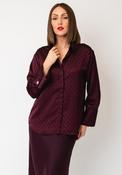 Tiffosi Pelota Jacquard Satin Blouse, Wine image