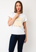 Tiffosi Graphic Print Cotton T-Shirt, White Multi image
