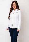 Tinta Contrast Jersey Contrast Zip Front Shirt, White image