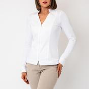 Tinta Zip Down Front Top, White