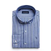 Tom Penn Long Sleeve Stripe Shirt, Blue image