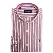 Tom Penn Stripe Long Sleeve Shirt, Burgundy