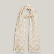 Tommy Hilfiger Monogram Jacquard Lightweight Scarf, Classic Beige